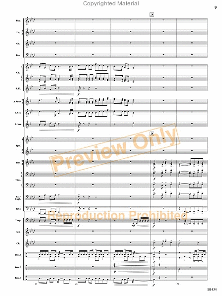 A Frontier Fought and a City Found Concert Band scores gallery preview page 7
