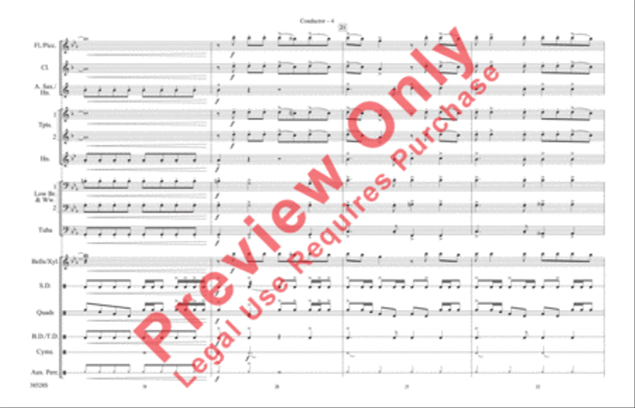 She's Not There Marching Band scores gallery preview page 5