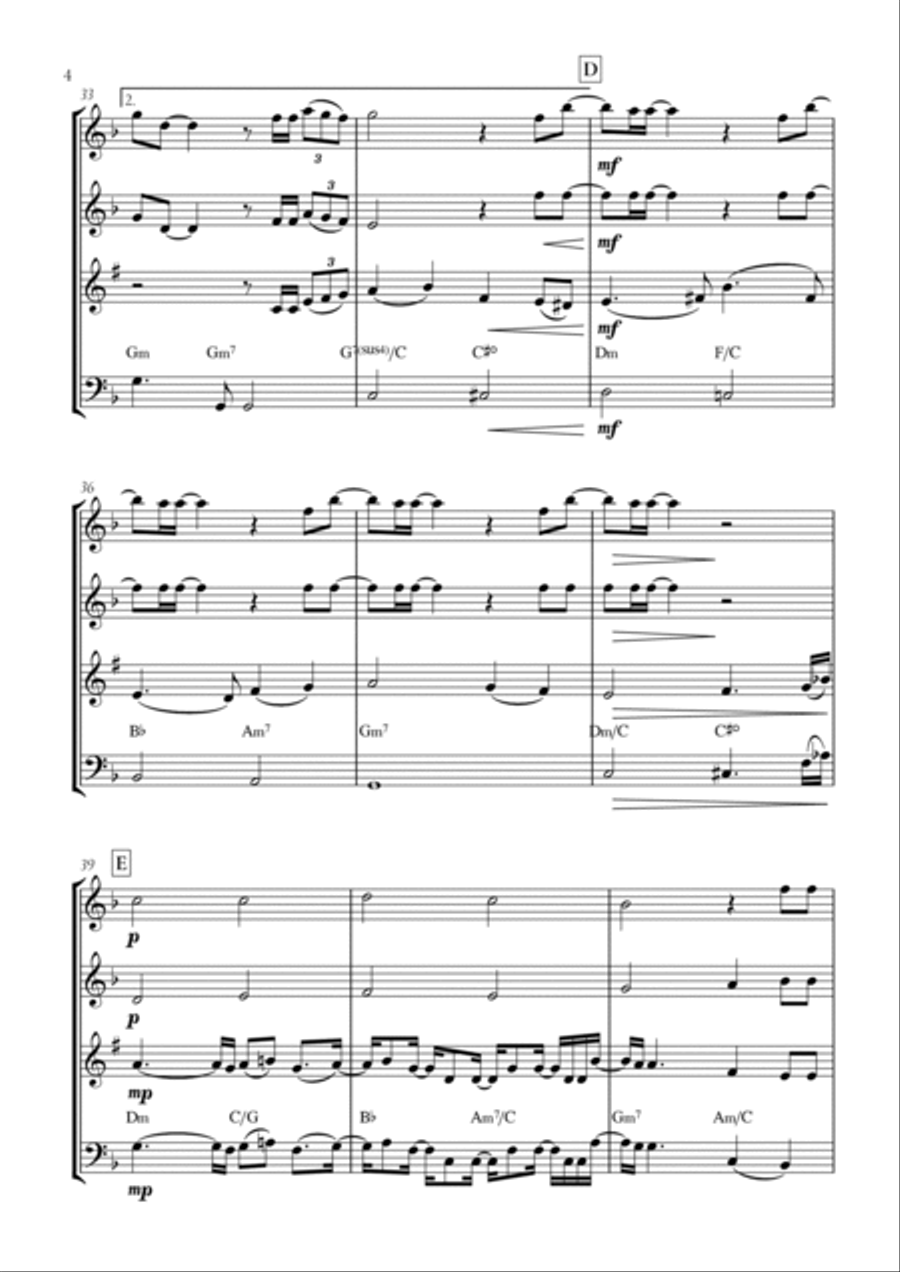 When We Were Young Woodwind Quartet scores gallery preview page 4