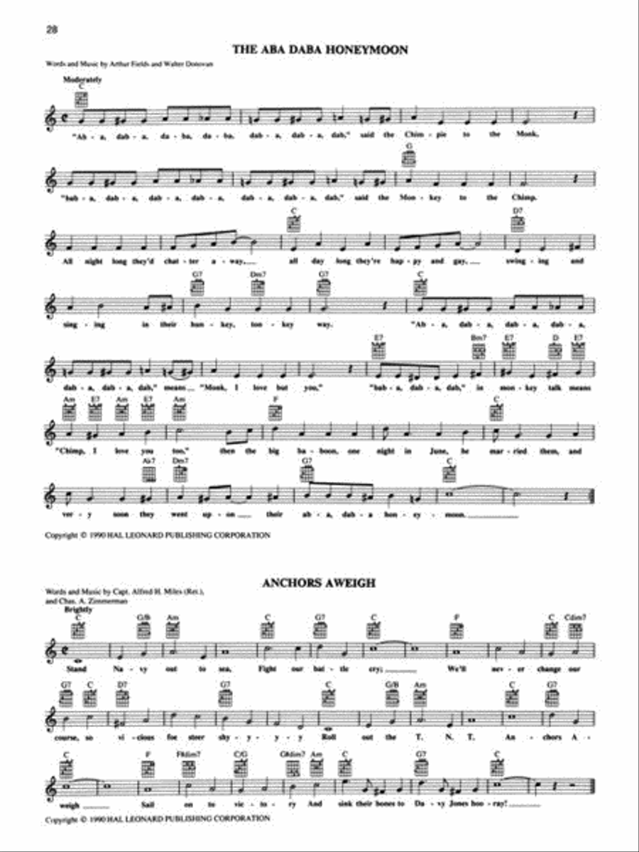 Fake Book of the World's Favorite Songs – 4th Edition Piano, Vocal, Guitar scores gallery preview page 4