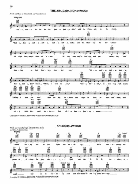 Fake Book Of The World's Favorite Songs - C Instruments - 4th Edition by Various Piano, Vocal, Guitar - Sheet Music