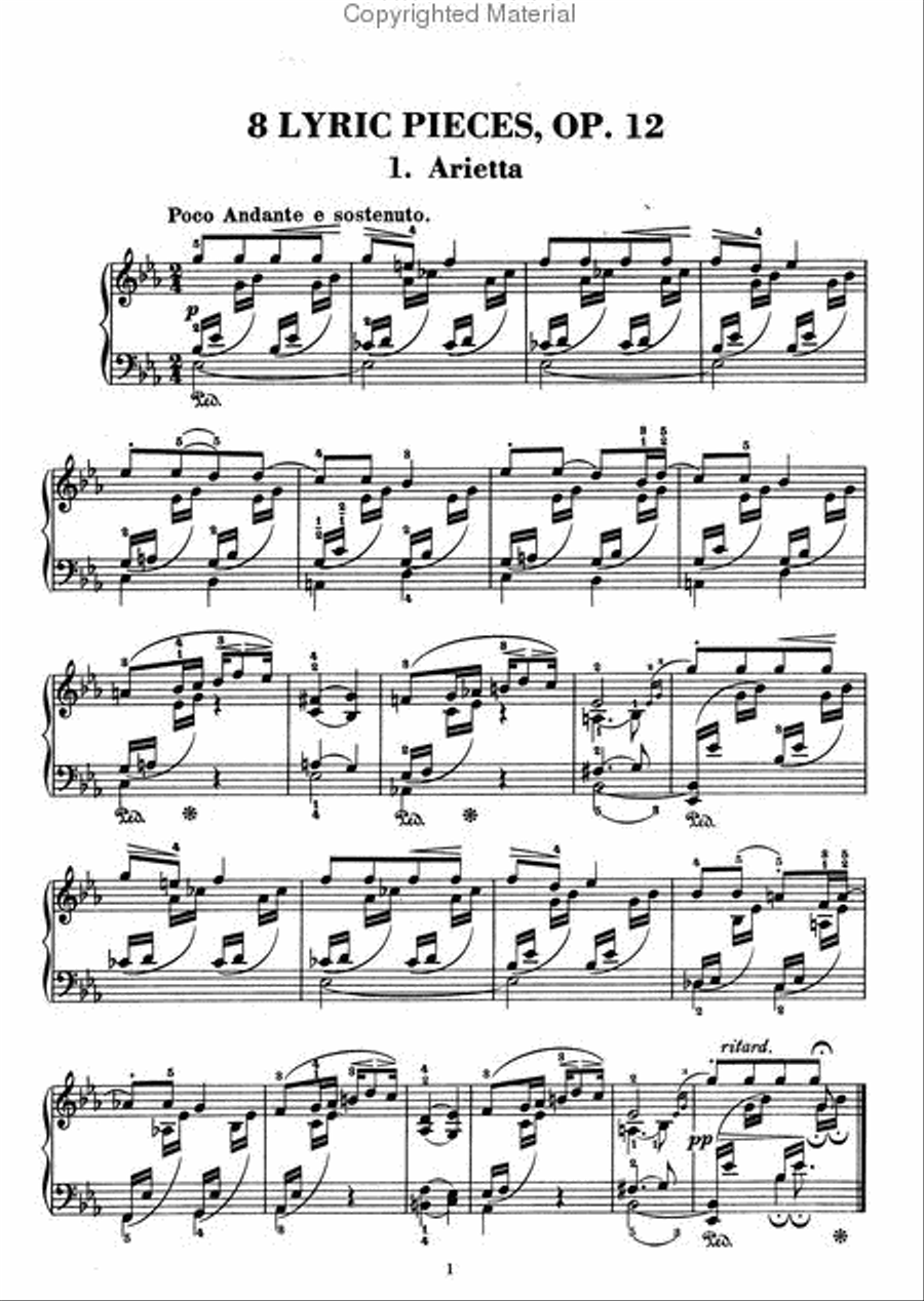 Complete Lyric Pieces For Piano Piano Solo scores gallery preview page 2