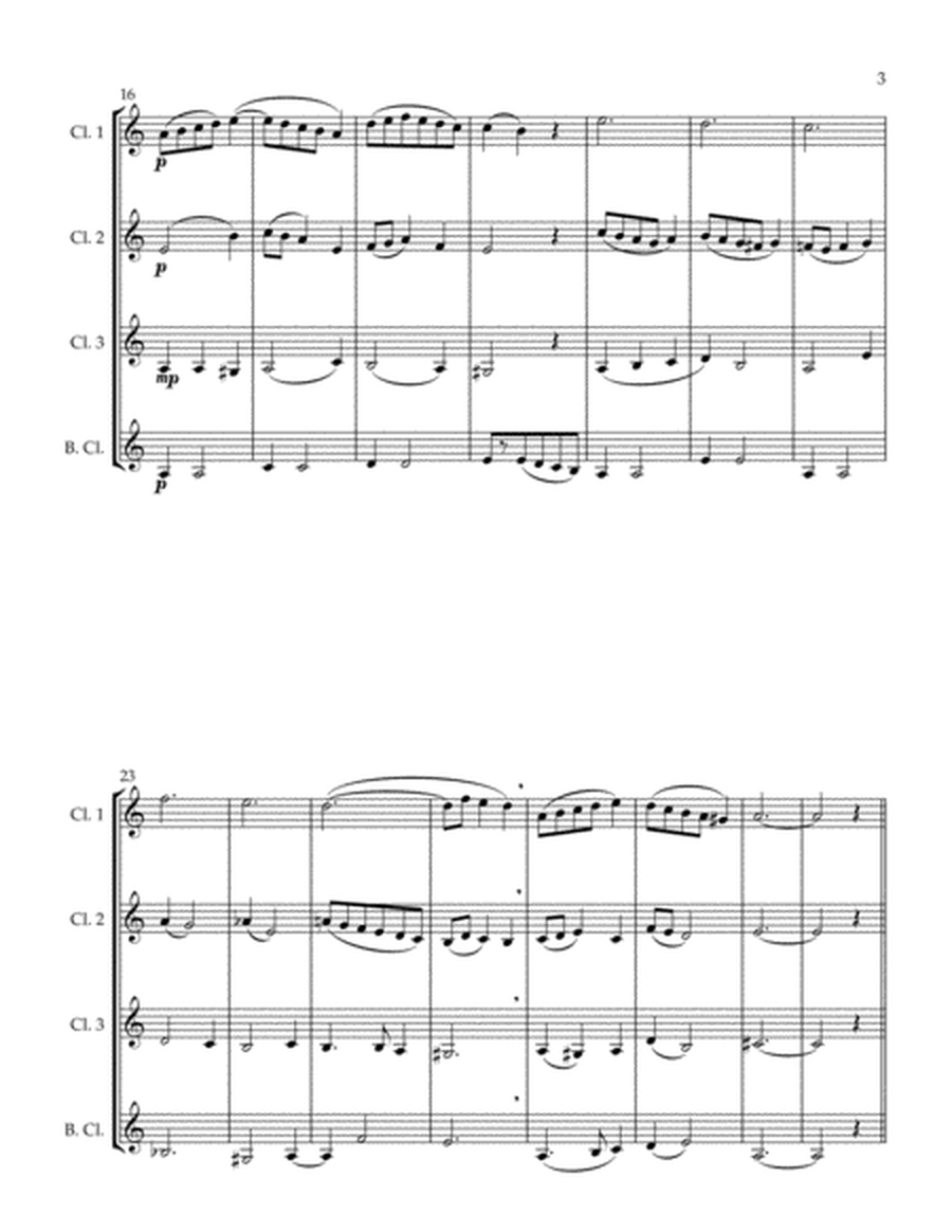 THE COVENTRY CAROL (Clarinet Quartet) image number null