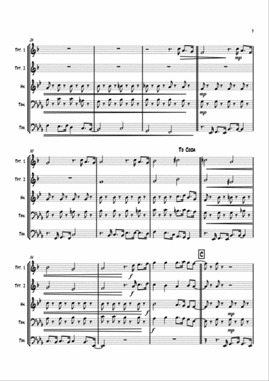Ain't Misbehavin' Brass Ensemble scores gallery preview page 5