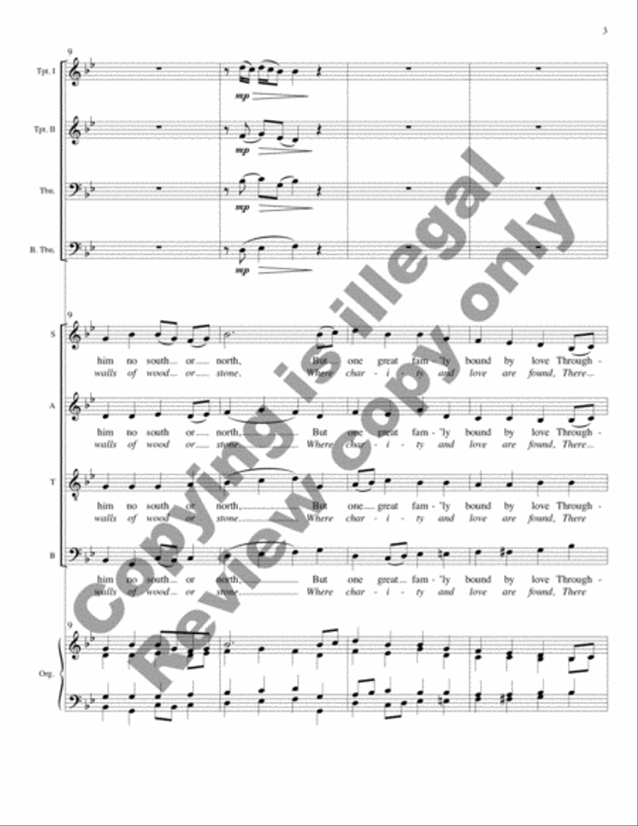 In Christ There Is No East or West (Full Score) Choir scores gallery preview page 13