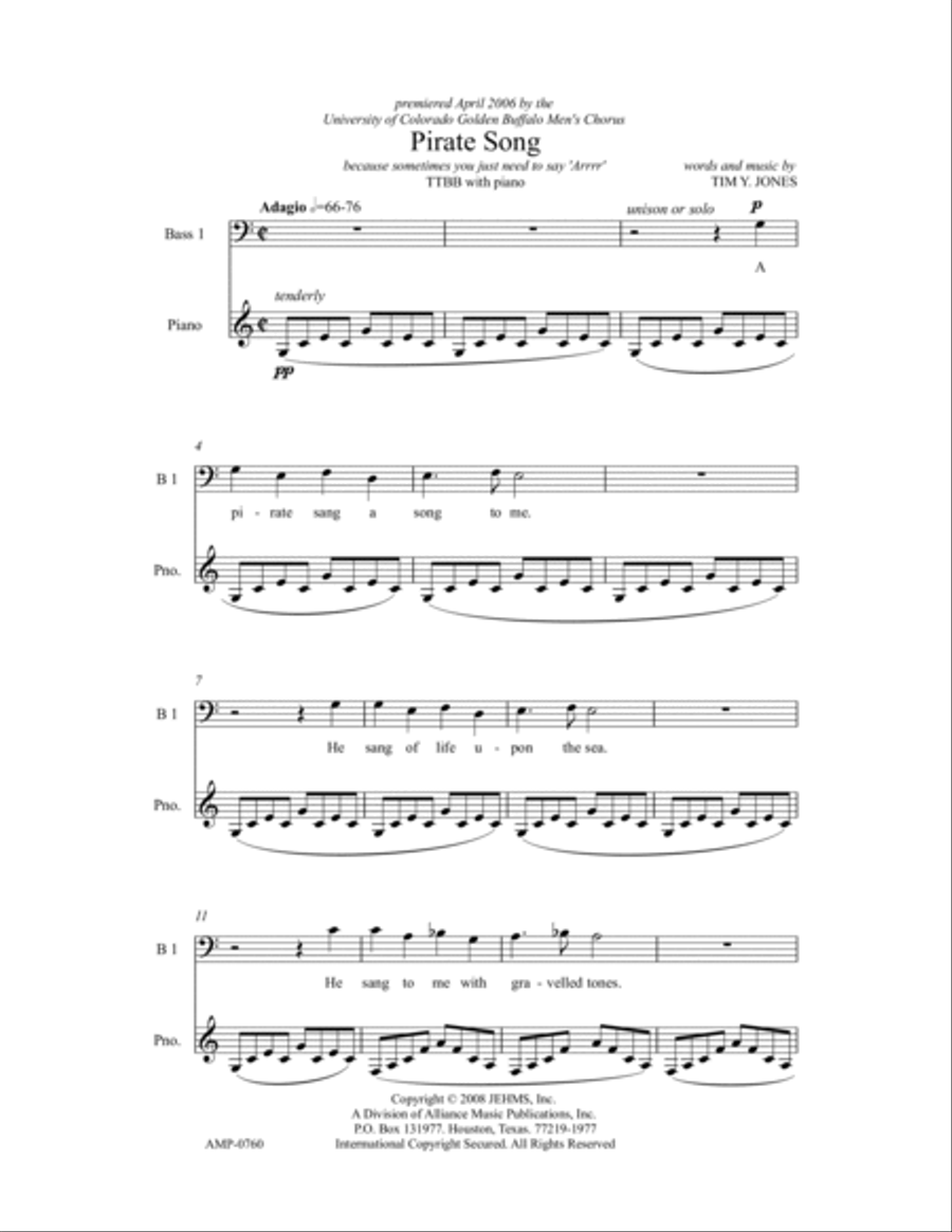 Pirate Song TTBB scores gallery preview page 6