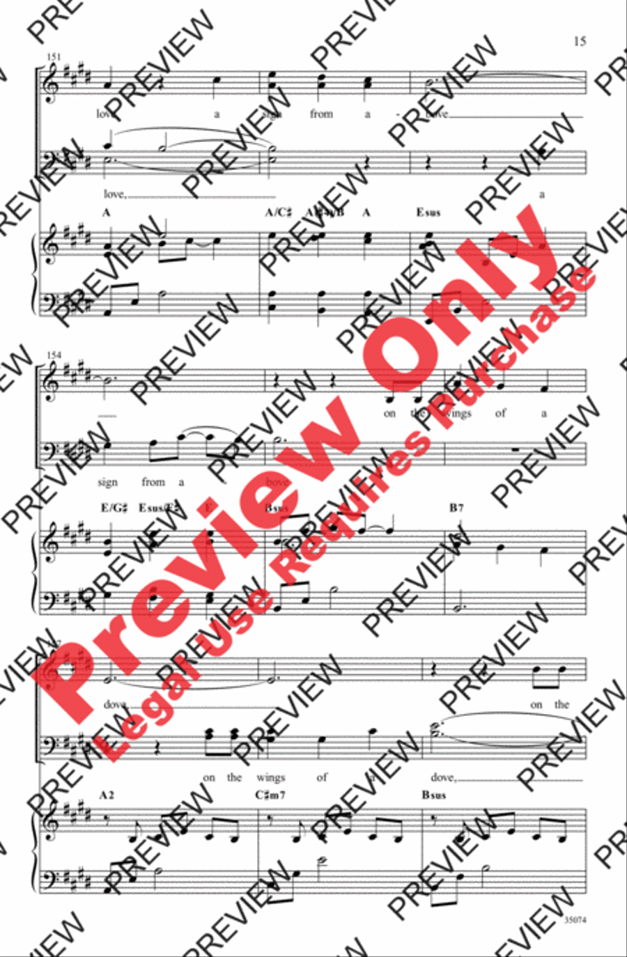 Wings of a Dove 4-Part scores gallery preview page 15