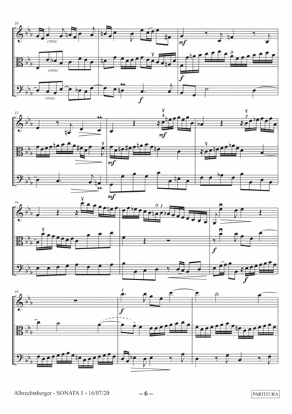 Albrechtsberger: Sonata n.1 Trio (violino, viola, violoncello/bassoon). Dr. Zoltan Paulinyi's editio image number null