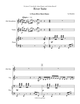Book cover for River Suite for Alto Sax, Violin and Piano