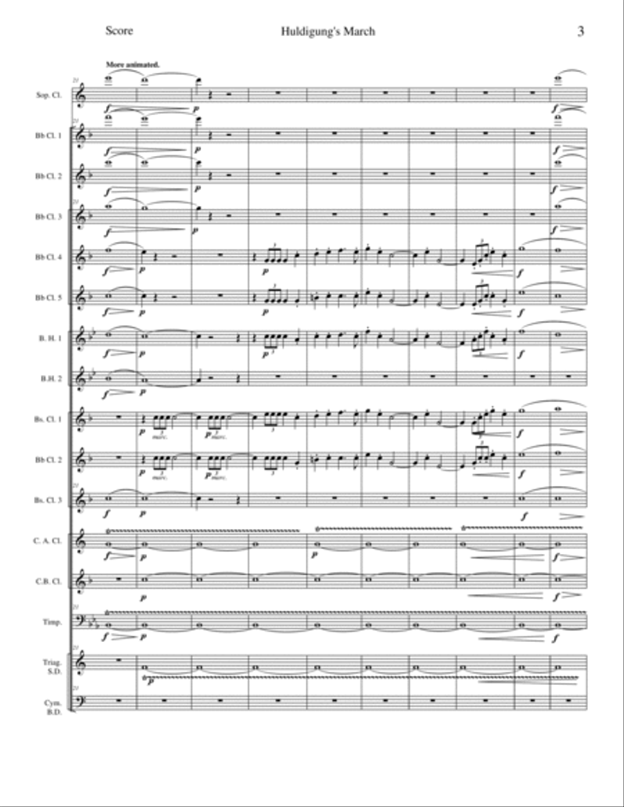 Huldigung's March Woodwind Ensemble scores gallery preview page 3
