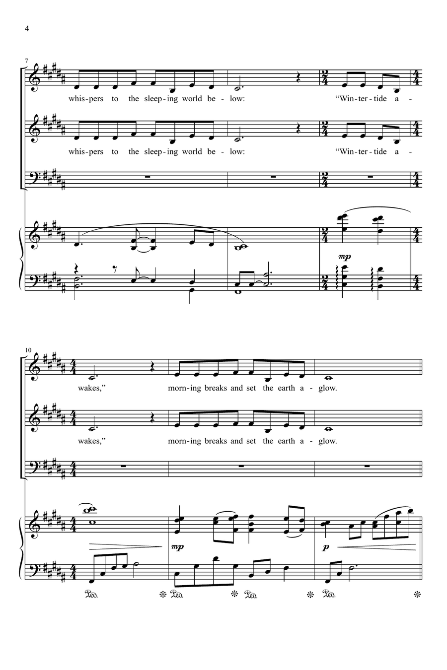 Glow (arr. Emily Crocker) 3-Part scores gallery preview page 2