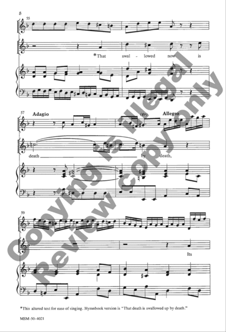 Christ Jesus Lay in Death's Strong Bands 4-Part scores gallery preview page 18