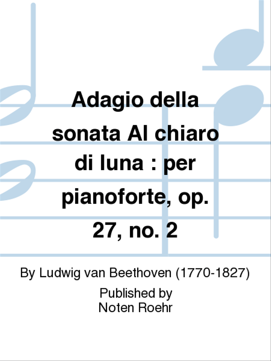 Adagio della sonata Al chiaro di luna Piano Solo scores gallery preview page 1