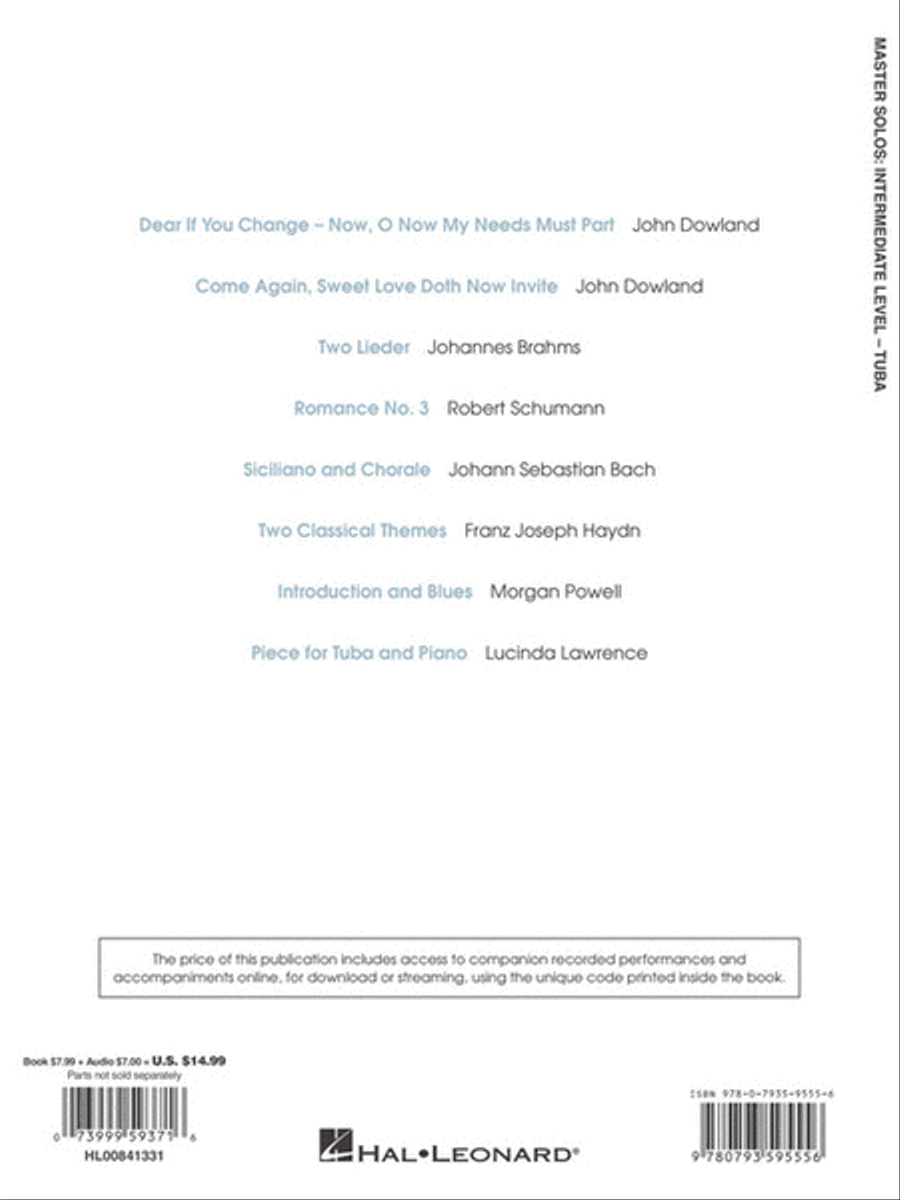 Master Solos Intermediate Level – Tuba (B.C.) Tuba scores gallery preview page 8