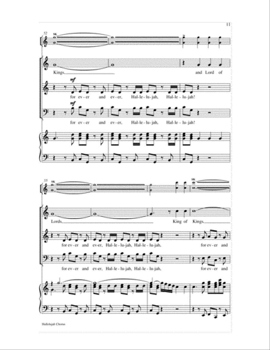 Hallelujah Chorus-SAB-Digital Download 3-Part scores gallery preview page 11