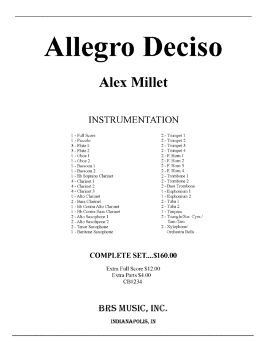 Allegro Deciso Concert Band scores gallery preview page 1
