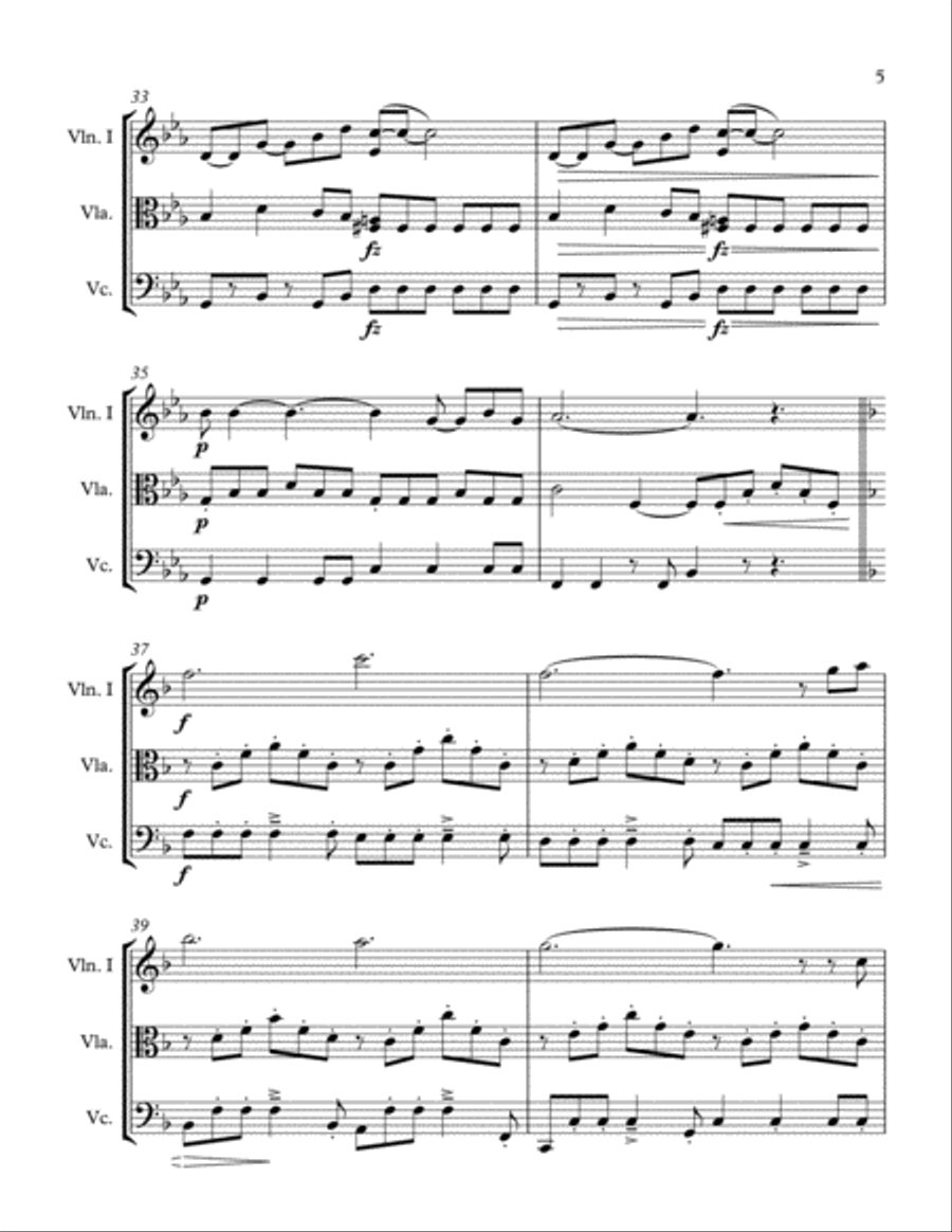 Can't Help Falling In Love String Trio scores gallery preview page 6