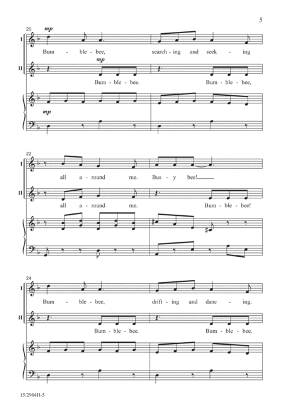Busy, Busy Bumblebee 2-Part scores gallery preview page 6