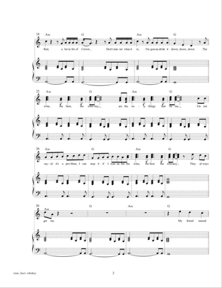 Wine, Beer Whiskey Voice scores gallery preview page 4
