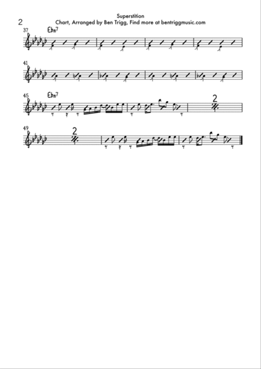Superstition Tenor Saxophone scores gallery preview page 4