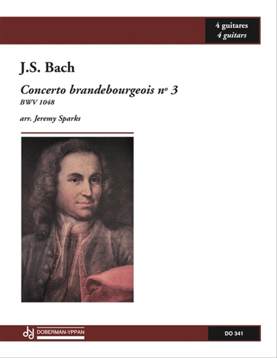 Concerto brandebourgeois no. 3, BWV 1048 Guitar Ensemble scores gallery preview page 1