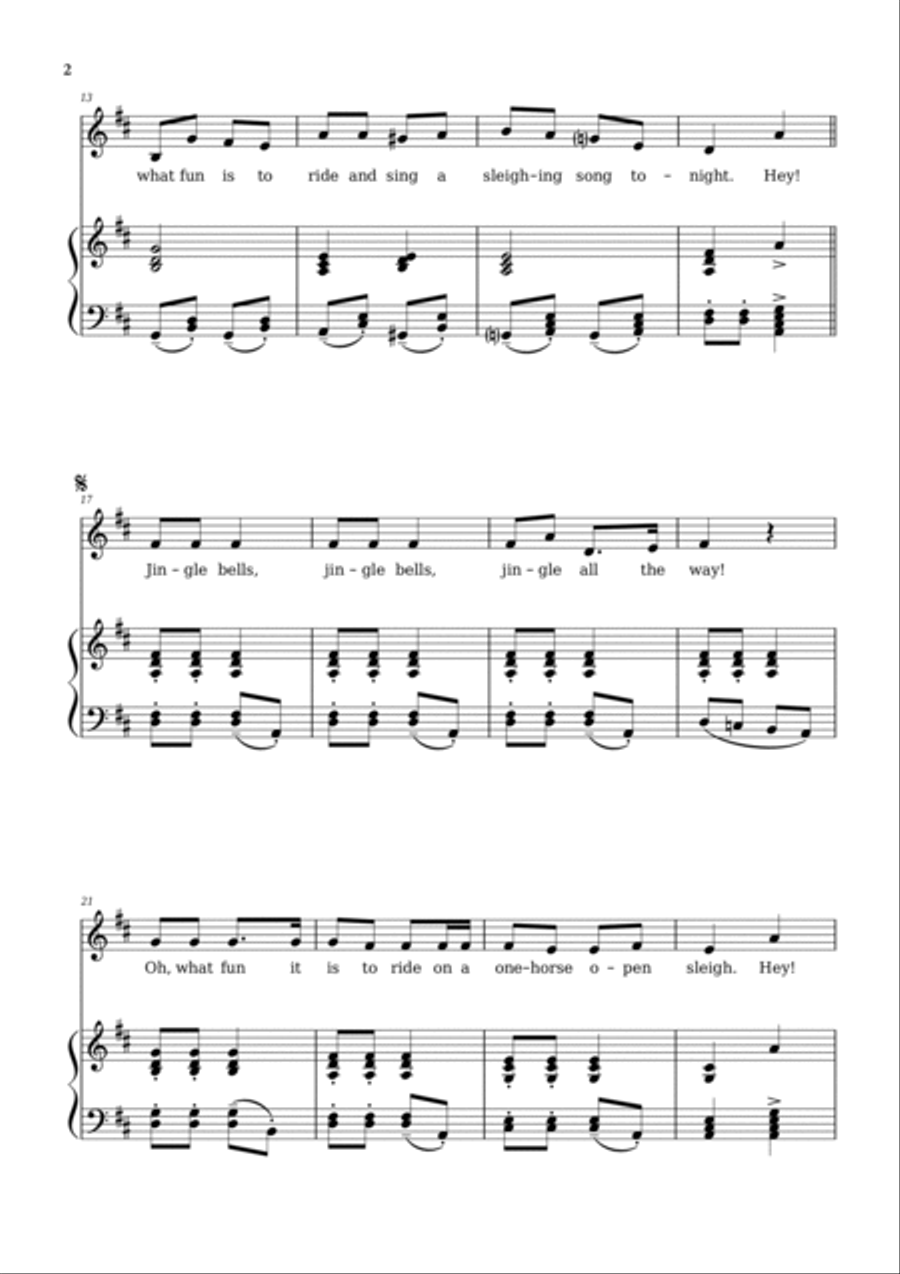Jingle Bells Voice scores gallery preview page 2