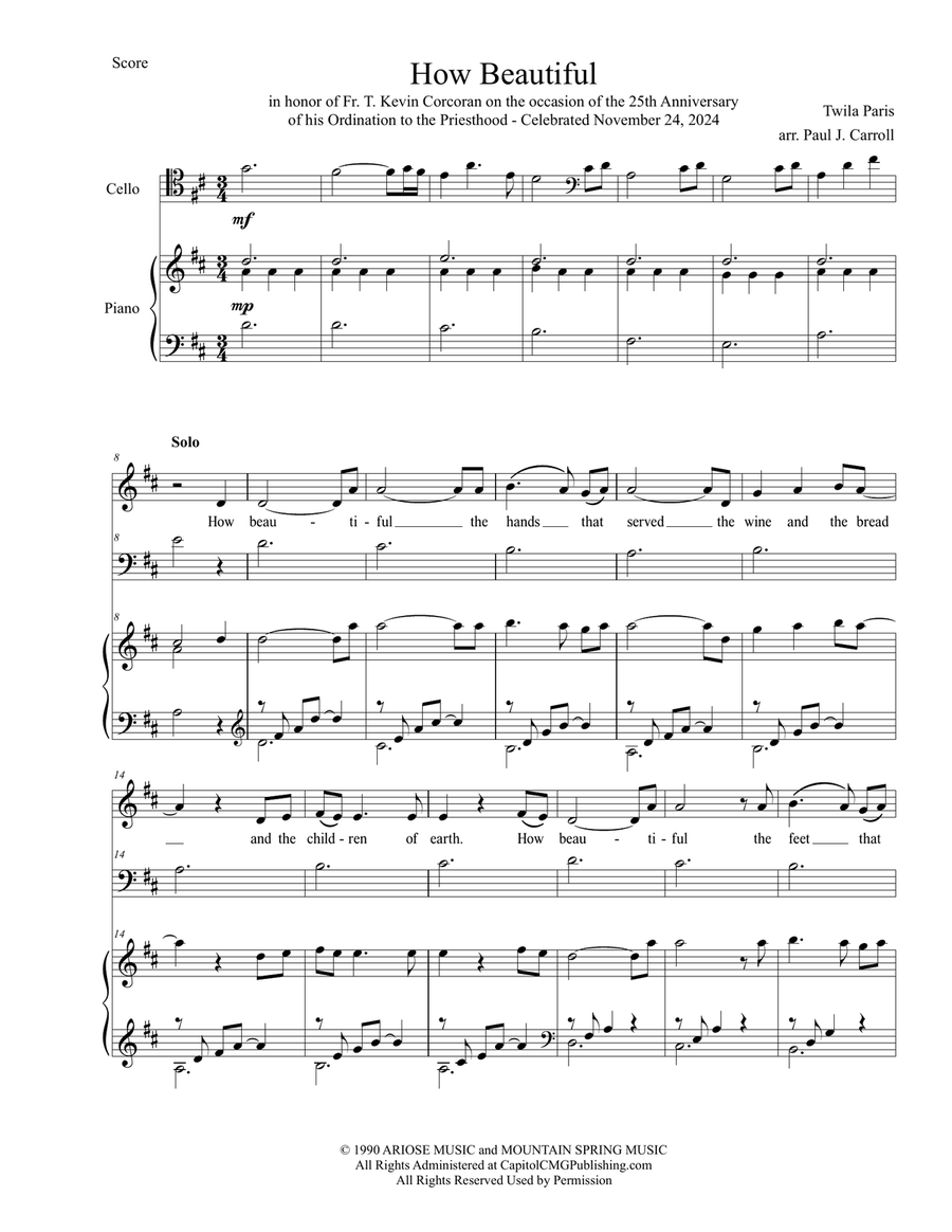 How Beautiful Choir scores gallery preview page 1