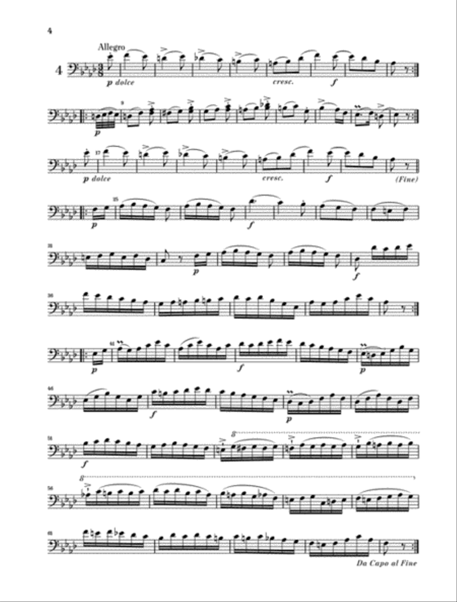 12 Waltzes for Double Bass Solo Double Bass scores gallery preview page 4