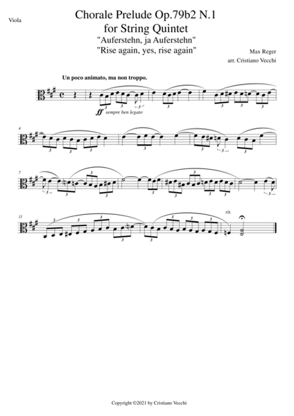 Chorale Prelude Op.79b2 N.1 for String Quintet image number null