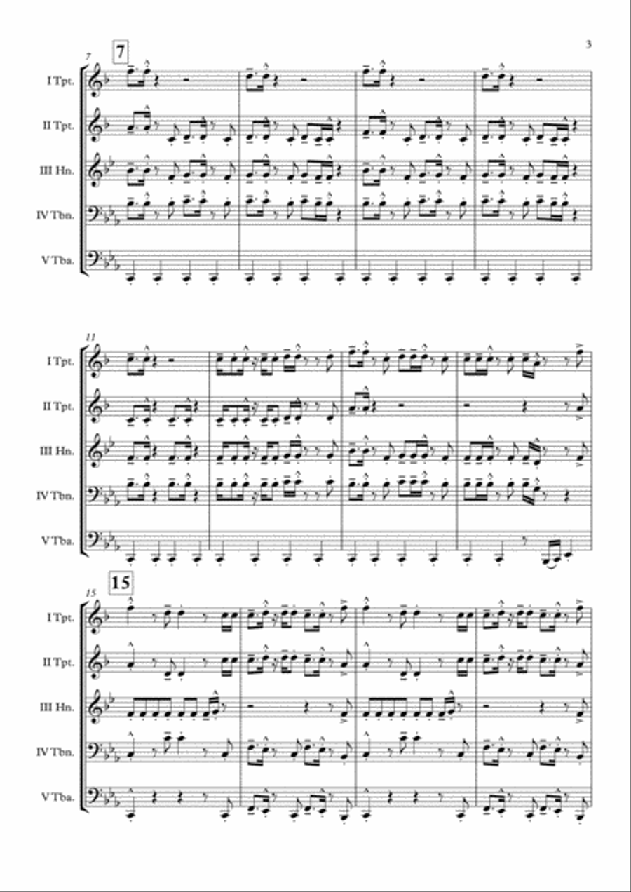 Uptown Funk Brass Quintet scores gallery preview page 4