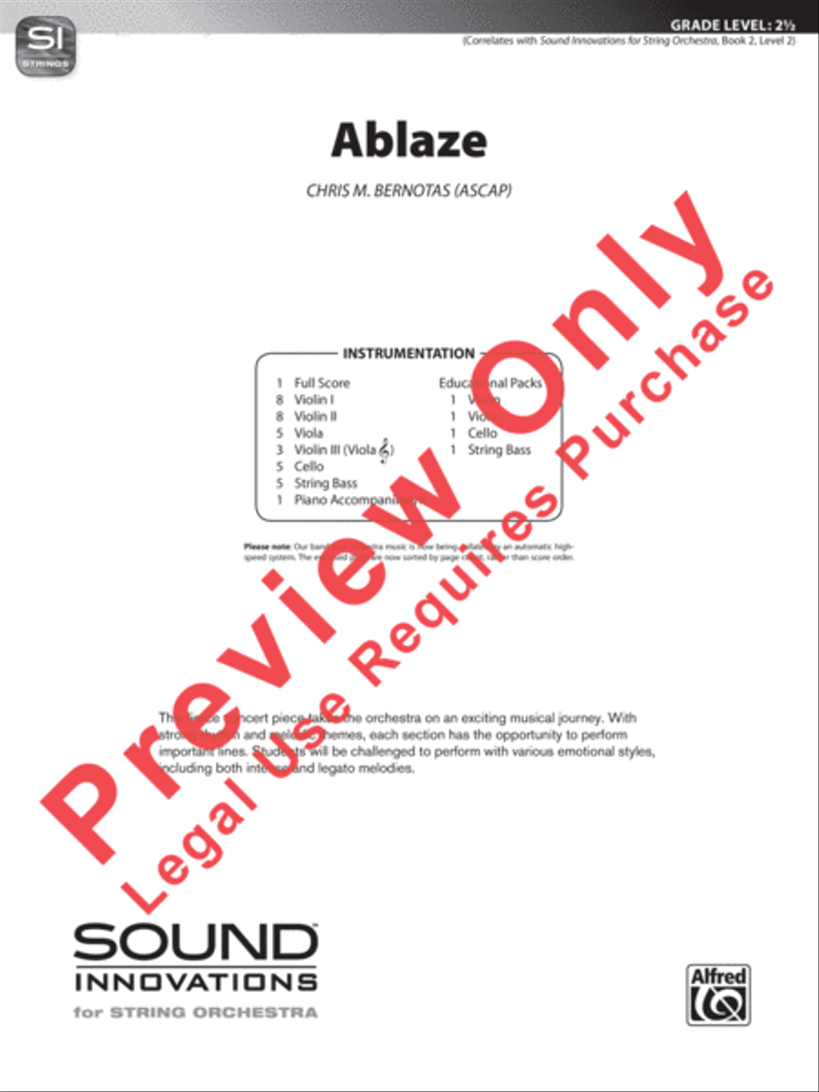 Ablaze String Orchestra scores gallery preview page 2