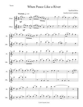 It is Well with my Soul (When Peace Like a River) - C treble instrument duet