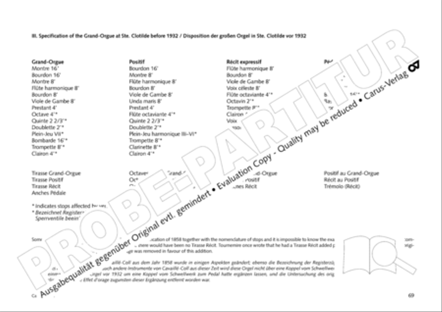 Tournemire: Funf Improvisationen fur Orgel solo Organ Solo scores gallery preview page 69