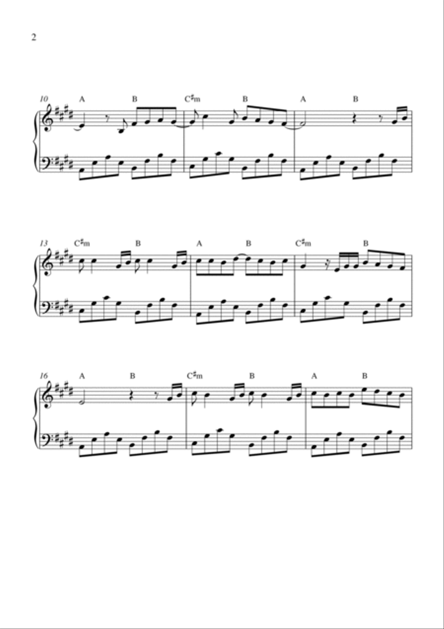 Iris (tra Le Tue Poesie) Piano Solo scores gallery preview page 2
