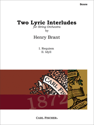 Book cover for Two Lyric Interludes