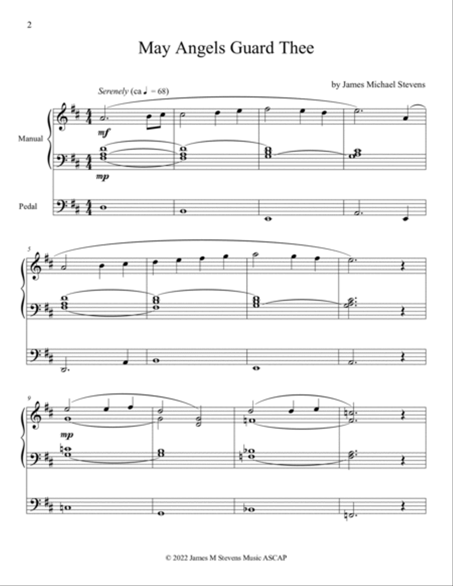 May Angels Guard Thee - Organ Solo May Angels Guard Thee - Organ Solo Organ Solo scores gallery preview page 2