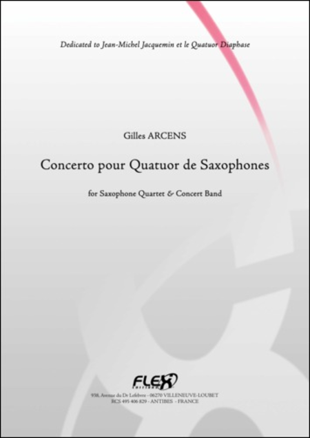 Concerto Pour Quartet De Saxophones