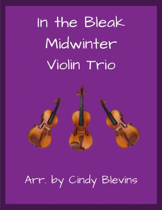 Book cover for In the Bleak Midwinter, for Violin Trio
