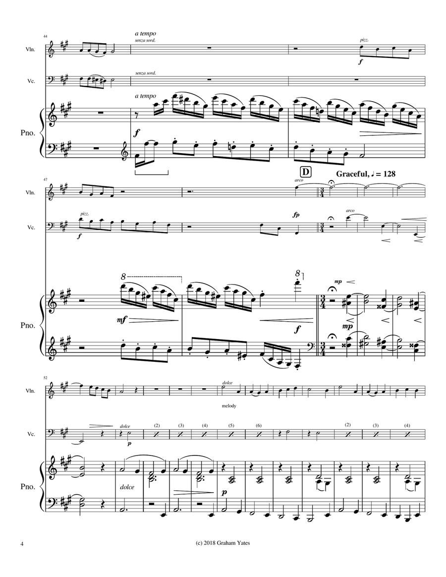 Christmas Trio No. 2 Piano Trio scores gallery preview page 6