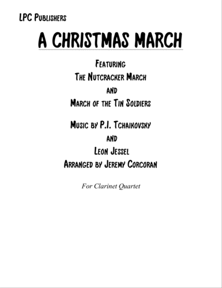 A Christmas March for Clarinet Quartet Clarinet Quartet scores gallery preview page 1