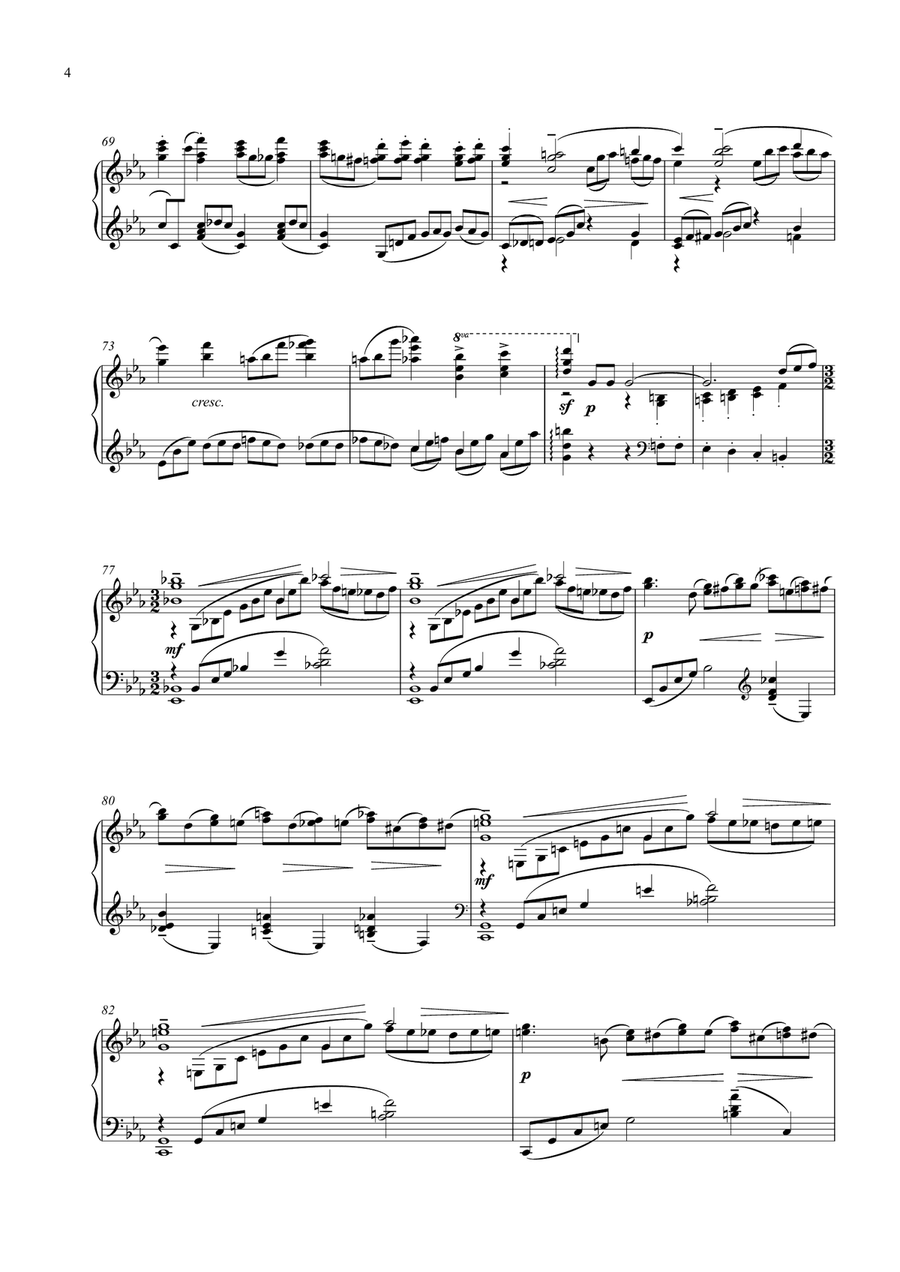 Rachmaninoff Piano Concerto No. 2 Op. 18 Concert Transcription for Solo Piano (Third Movement) Piano Solo scores gallery preview page 5