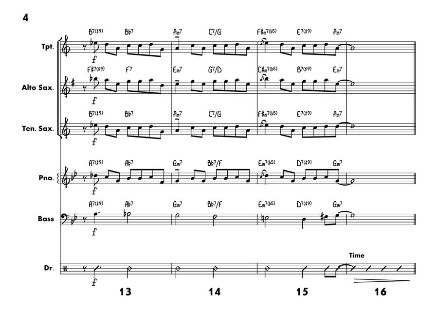 One By One Jazz Ensemble scores gallery preview page 4