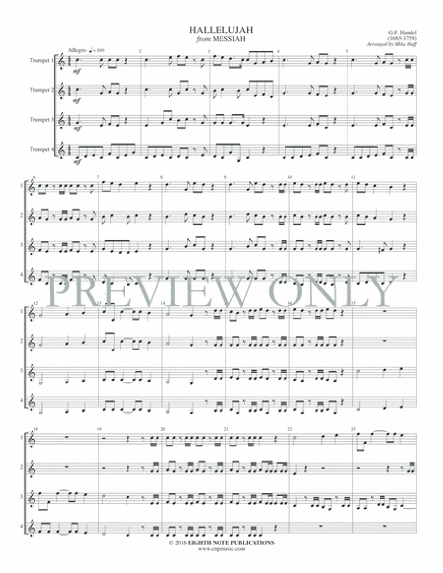 Hallelujah (from Messiah) Small Ensemble scores gallery preview page 3