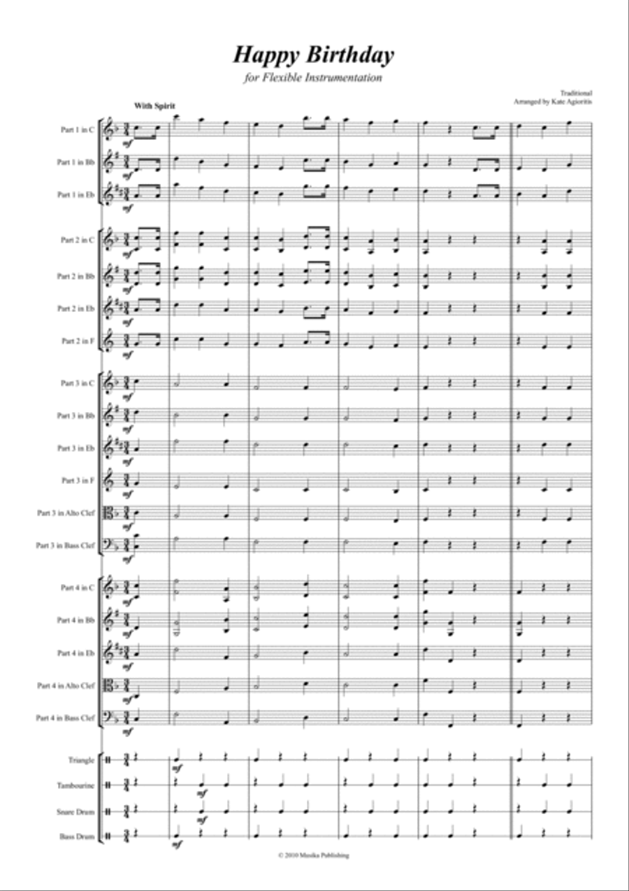 Happy Birthday - for Flexible Instrumentation image number null
