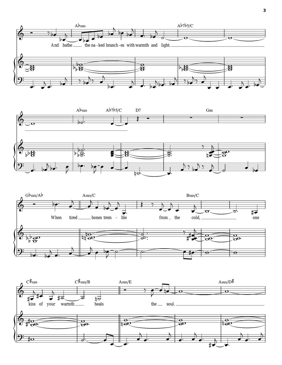 Winter Sun Winter Sun Piano, Vocal scores gallery preview page 3