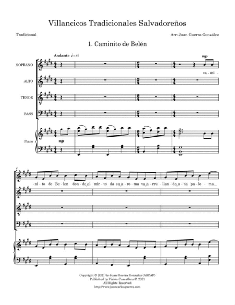 Caminito de Belén 4-Part scores gallery preview page 3