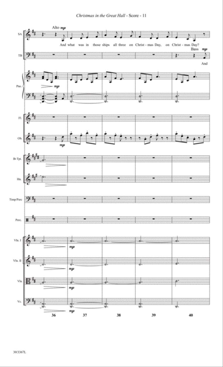 Christmas in the Great Hall - Instrumental Ensemble Score and Parts Choir scores gallery preview page 14