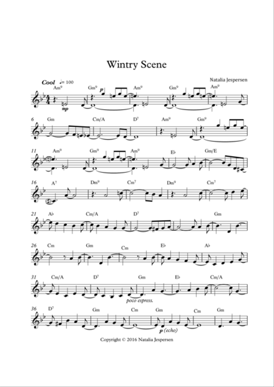Wintry Scene Wintry Scene Piano Solo scores gallery preview page 2
