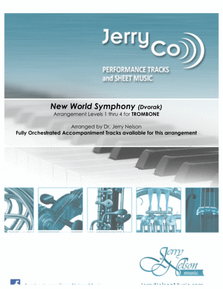 New World Symphony - Dvorak (Arrangements Level 2-4 for TROMBONE + Written Acc) image number null