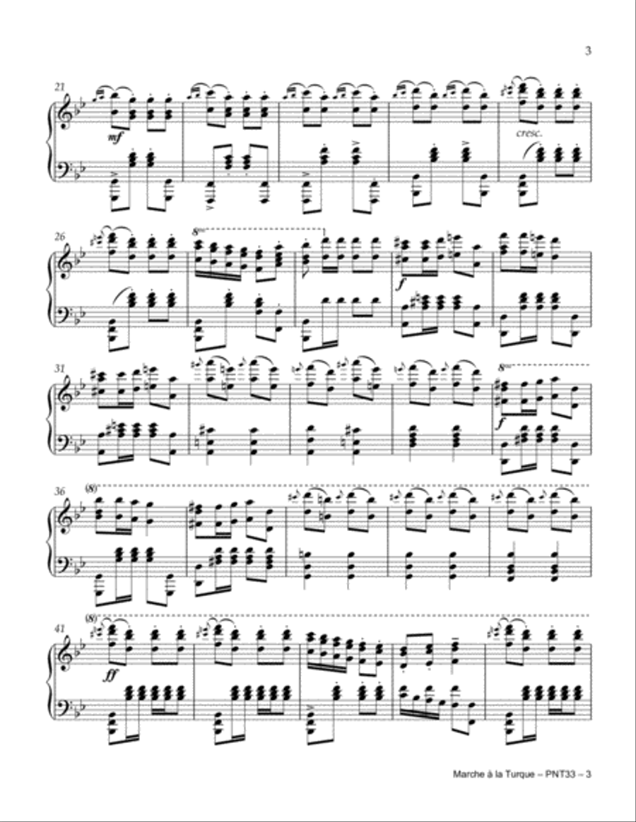 Marche a la Turque (Turkish March) Piano Method scores gallery preview page 3